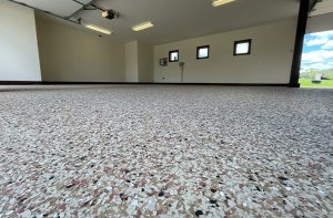 Close-Up Detail: A closer look reveals the textured, slip-resistant beauty of the new floor coating.
